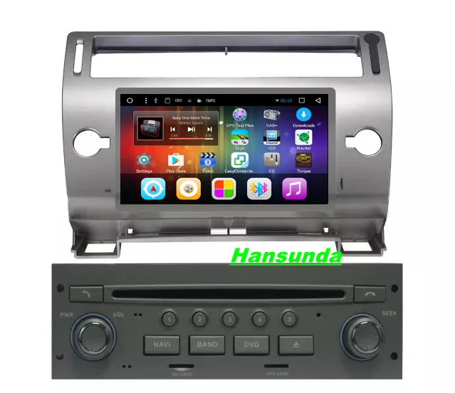 Автомагнитола 1 din на Android с большим экраном 8 дюймов dvd gps навигацией bluetooth для Citroen
