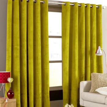

American Italian Flannel Velvet Curtains For The Living Room Window Solid Color Soft Curtains For Bedroom Curtain Background 1PC
