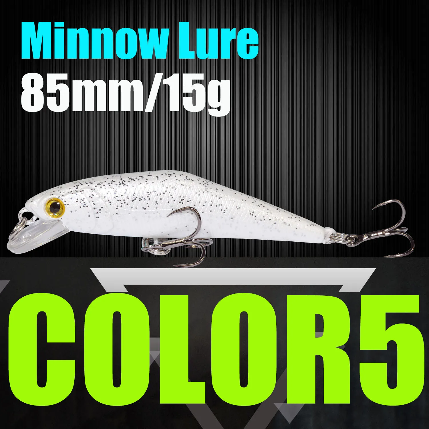 Жесткая Приманка Minnow 85 мм/15 г тонущие рыболовные наживки с крючками Trebke Swimbait жесткая приманка для ловли карпа - Цвет: 5