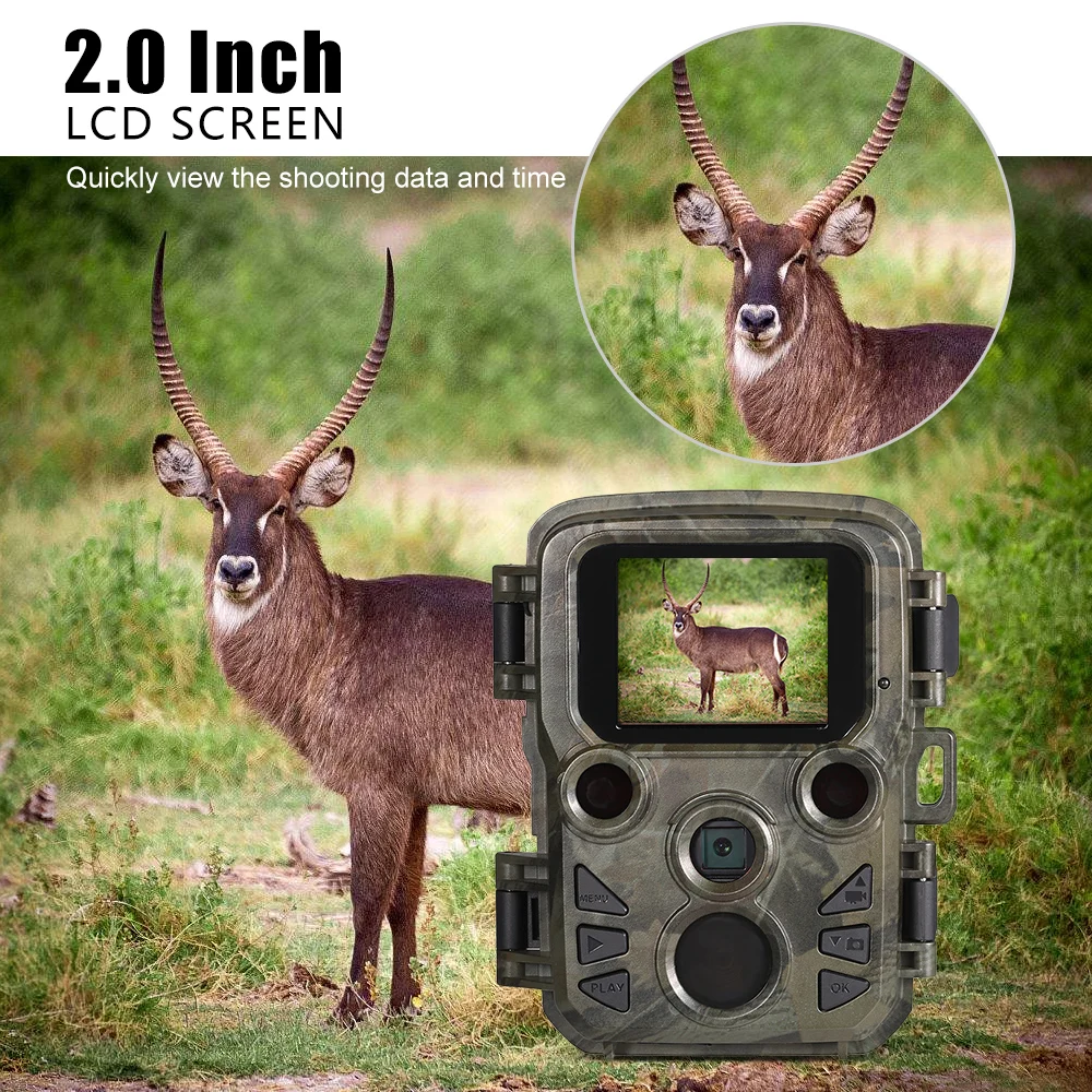 

Mini Trail Camera H501 12MP 1080P Hunting Game Camera Trap 0.45s Motion Wildlife Camera