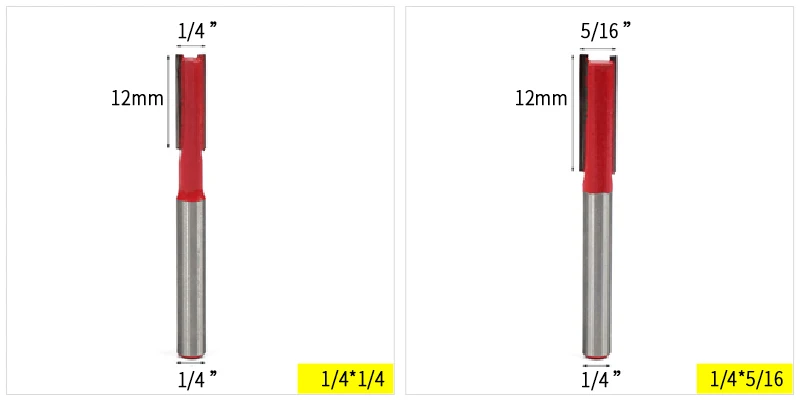 XCAN 1/4 ''хвостовик древесины фрезы прямой рифленый фрезы один два рифленых подшипника Guibded триммер древесины фрезы