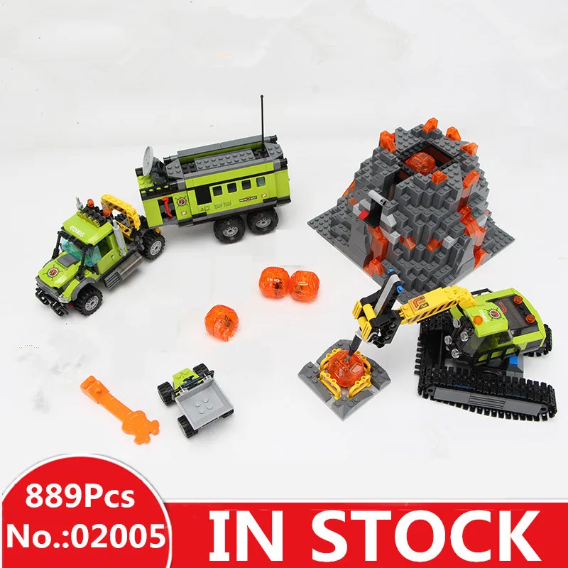 

H&HXY 02005 City series Volcanic expedition base 889Pcs Model LEPIN Building blocks Bricks Compatible Toy for children Gift 6012