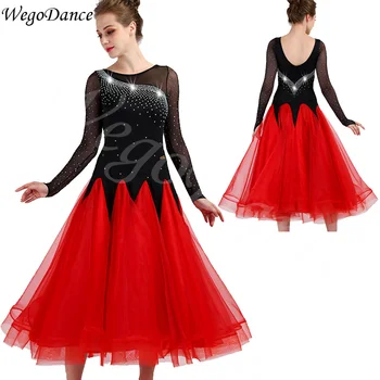 

customized woman Morden dance competition dresses new national standard dance big ballroom performance clothing freeshipping