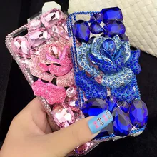 Bling Diamond Case For Samsung Galaxy A9 A8 A7 A5 2016 A510 A710 A310 Capa BLUELOVER Flower Crystal Rhinestone Cover Fundas capa