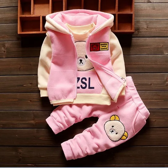 

Toddler winter 3pcs clothes boys and girls winter coat outwear 1-3Y