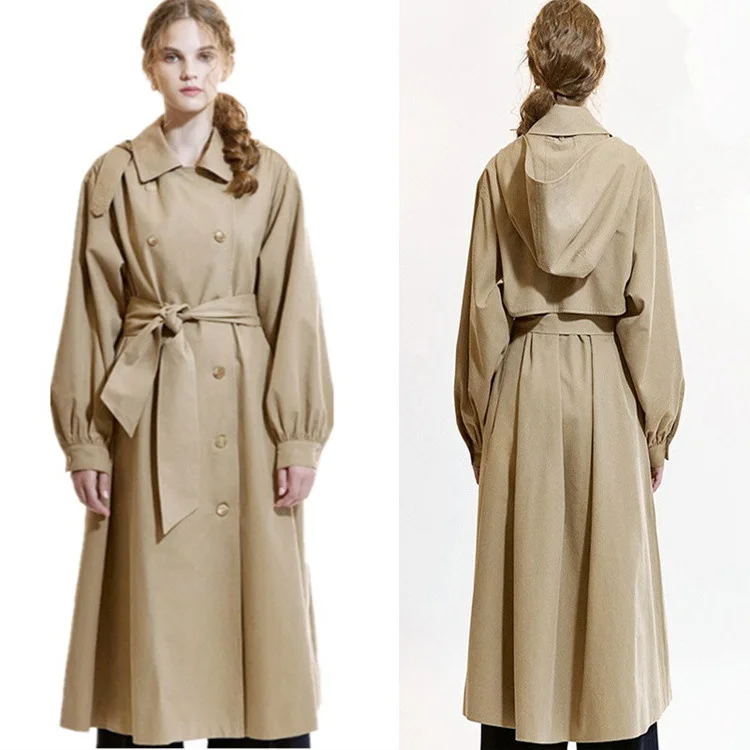 Same Windswear Autumn Harbor Lightcap Retro Extension New Force Zhou Windswear Women Long Style 2019 Jackets Coat Women Same Windswear Autumn Harbor Lightcap Retro Extension New Force Zhou Windswear Women Long Style 2019 Jackets Coat Women