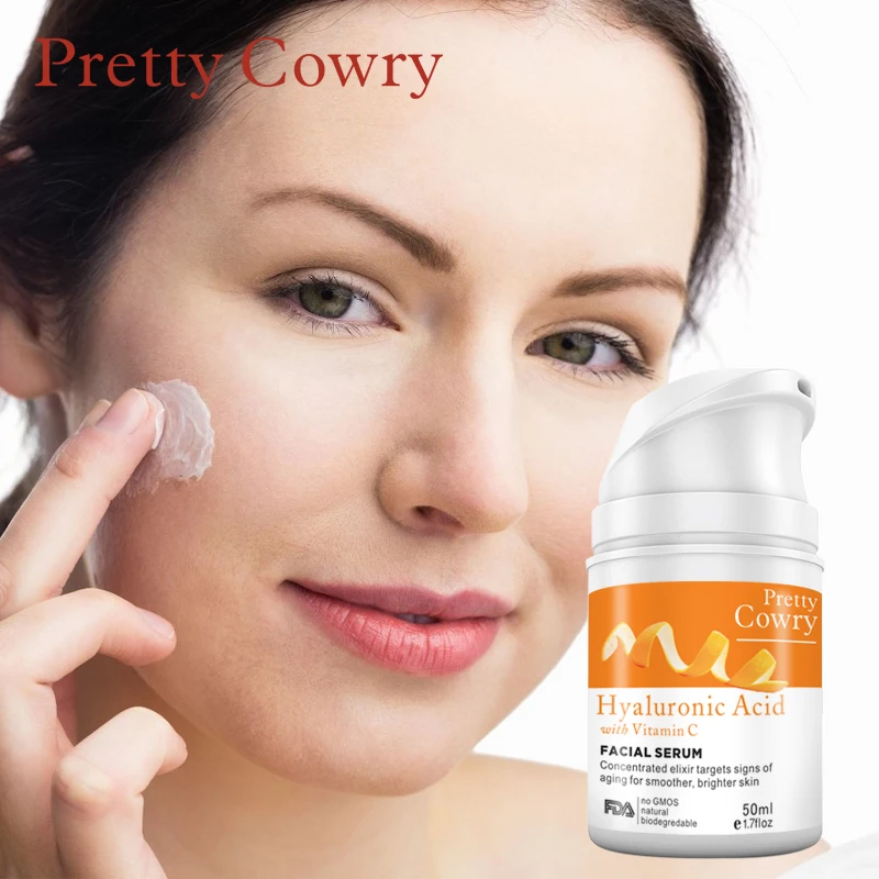 

PERTTY COWRY vitamin c orange 100%pure anti-aging plant extract Hyaluronic acid liquid whitening blemish serum facial cream