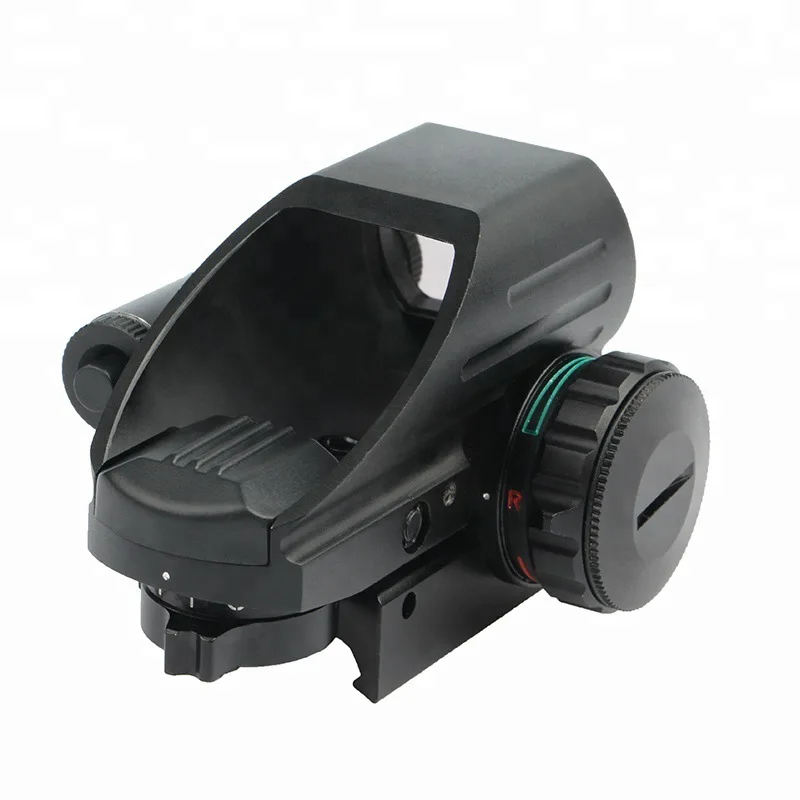 AR 15 M4 tactical airsoft 4 reticle 1x22 green red dot scope reflex sight with red laser sight fits 20mm rail for hunting rifle (2)