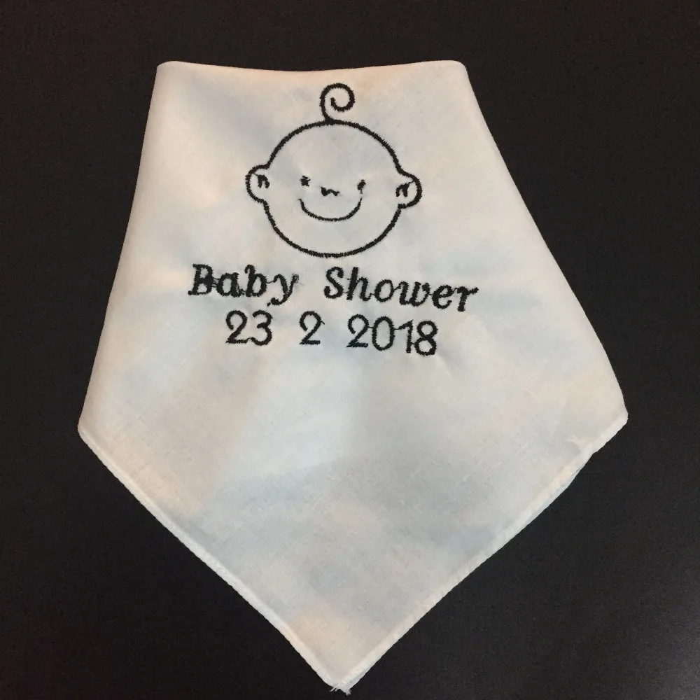 

Customized Baby Shower Gift Embroidered Baby Handkerchief
