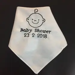 Индивидуальные Baby Shower подарок вышитые Детский носовой платок