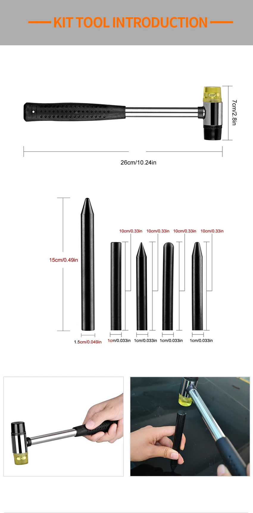 PDR Tools Car Paintless Dent Removal Tools High Quality Stainless Slide hammer Dent Puller Pulling Bridge glue gun hand tool kit