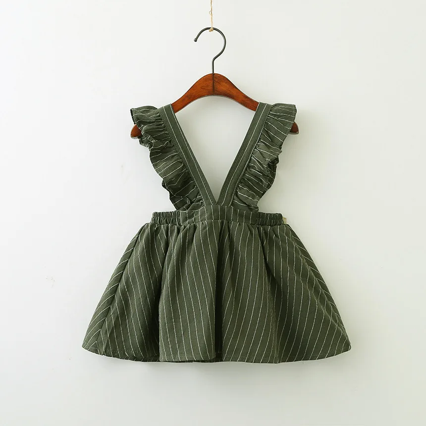 

Kids baby Girl clothes Dress Children Ruffles Strap Dresses,Girls Kids BABY clothes Princess Dress Striped V-neck dress S8695