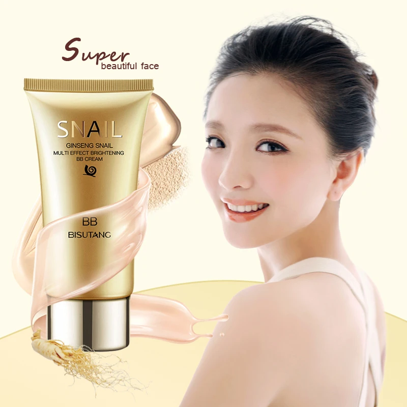 

Snail Ginseng Multi Effect Brightening BB Cream Makeup Face Care Whitening Face Beauty Foundation Concealer Cream Skin Care