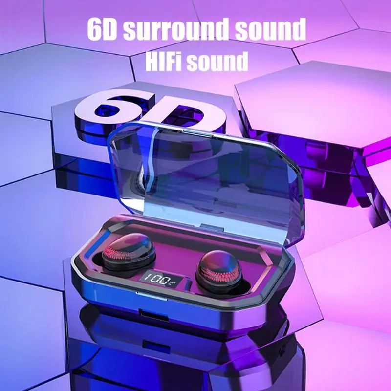 

X10 TWS True Wireless Bluetooth 5.0 Earphone IPX6 Waterproof Mini Earbuds with Charging Box 6D HIFI Lossless Headset with Mic