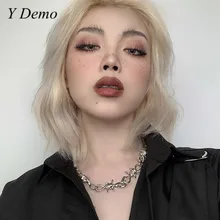 Харадзюку престолов цепи ожерелье Рок Хип-Хоп унисекс пары короткие Чокер Ожерелье