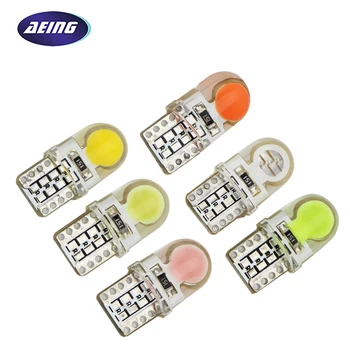 

AEING 10pcs T10 W5W LED COB Chips silicone shell 194 168 Car Auto Parking Reading/license plate/Door Lights Car styling White