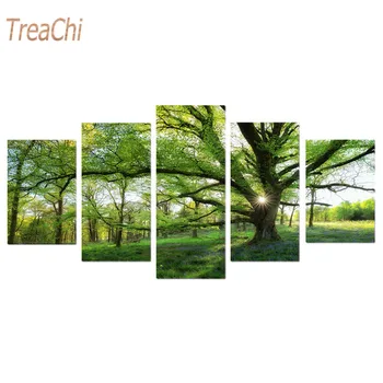 

Creative Wall Art Frame Canvas Nature Forest Living Room Pictures 5 Panel Home Decor HD Printed Paintings