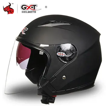 

GXT Motorcycle Helmet Men Open Face Moto Helmet Double Lens Motorbike Helmet Biker Safety Riding Casque Casco for 4 Season