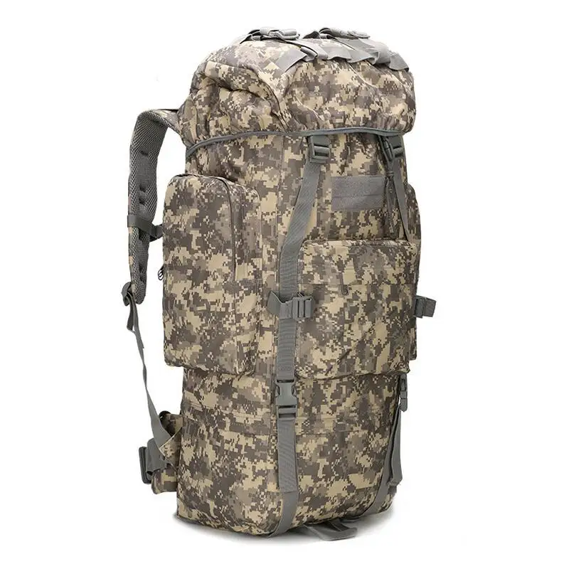 

Large-capacity Tactical bag mountaineering bag 65L Outdoor Camping hiking camouflage backpack waterproof cover military backpack