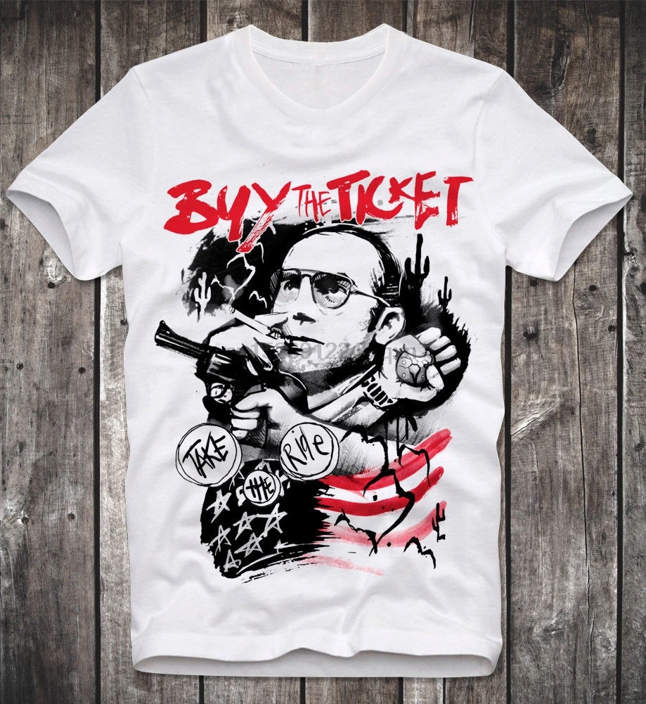Футболка Охотник с томпсоном купить билета TAKE THE RIDE FEAR LOATHING LAS VEGAS футболка