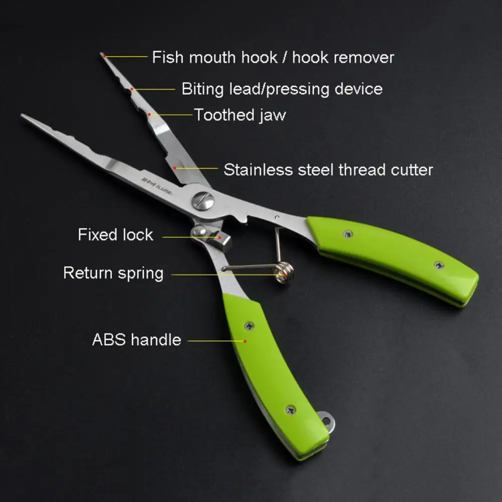 

Fish Use Tongs Scissors Tackle Stainless Steel Multifunctional Fishing Plier Scissor Braid Line Lure Cutter Hook Remover