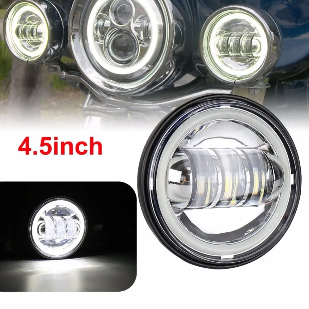 4.5inch led fog light Passing Spot Lights for Harley Motorcycle Daytime