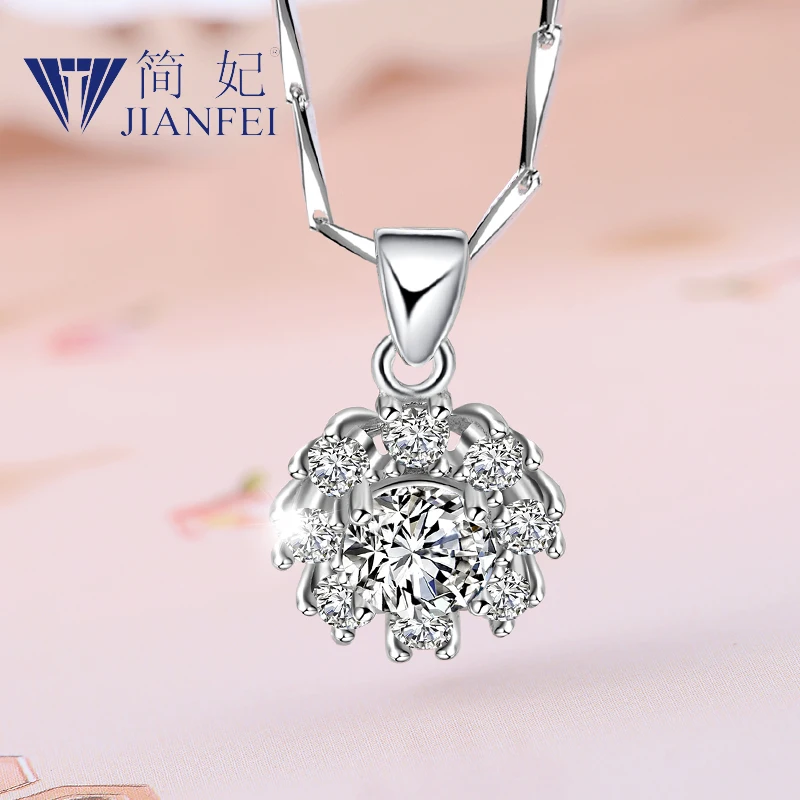 

8 on1 Zircon Arrival Europe Style Jewelry for Women Girl Gift 925 sterling silver necklace 4