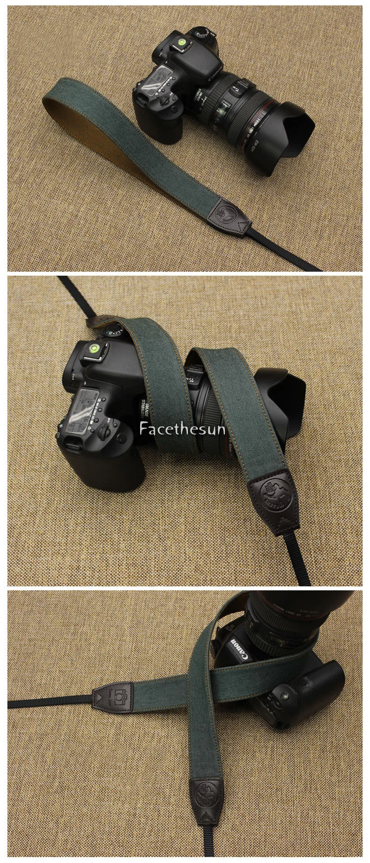 Vintage canvas camera strap belt ST-6
