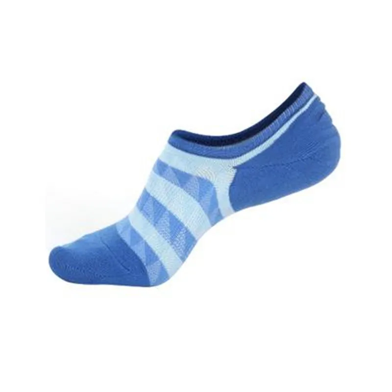 5 пар/партия, мужские носки, низкие полосатые носки, невидимые трикотажные носки, дышащие хлопковые нескользящие - Цвет: Blue