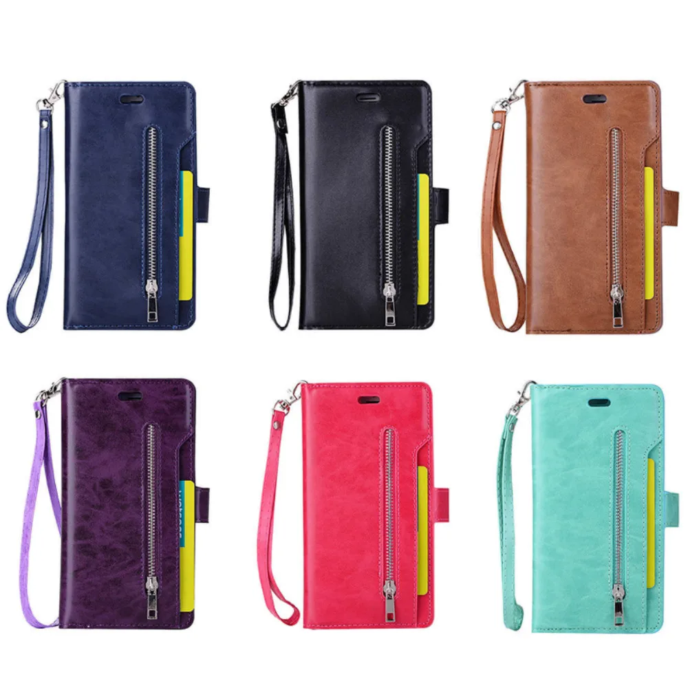 Роскошный чехол-книжка для телефона чехол для iPhone 7 Plus 8 6 6 S, сумочка, слот для карт, кожаный кошелек на молнии, чехол для iPhone Xr X Xs Max