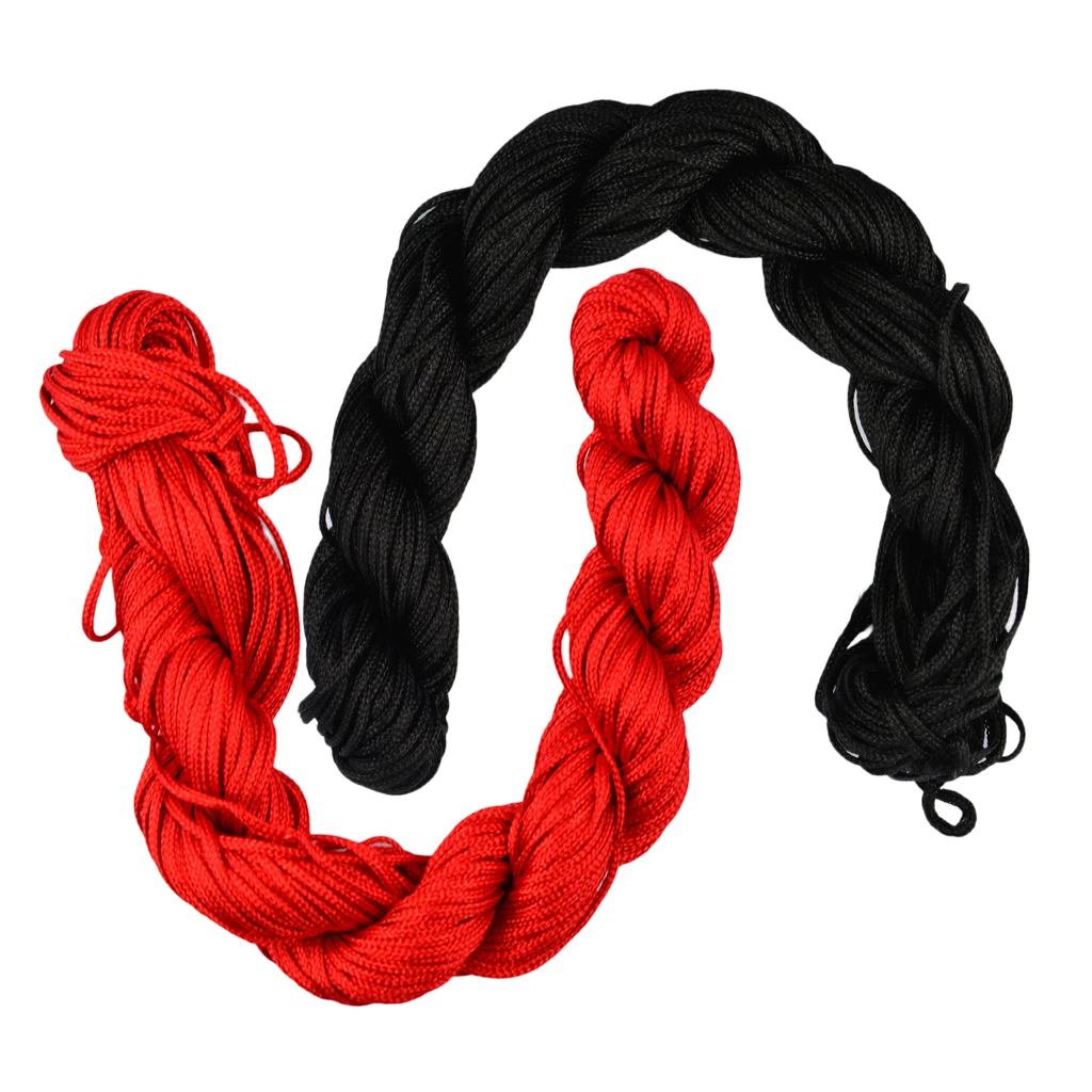 60 Meters 1mm Kumihimo Nylon Braided String Cord Thread Bracelet Supplies