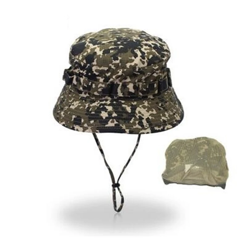 

Digital camouflage small basin hat outdoor camping men's fisherman hat sunscreen bionic jungle hat