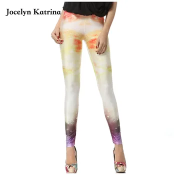 

Jocelyn Katrina Europe and the United States printing digital printing starry yoga pants women high waist sports fitness trouser