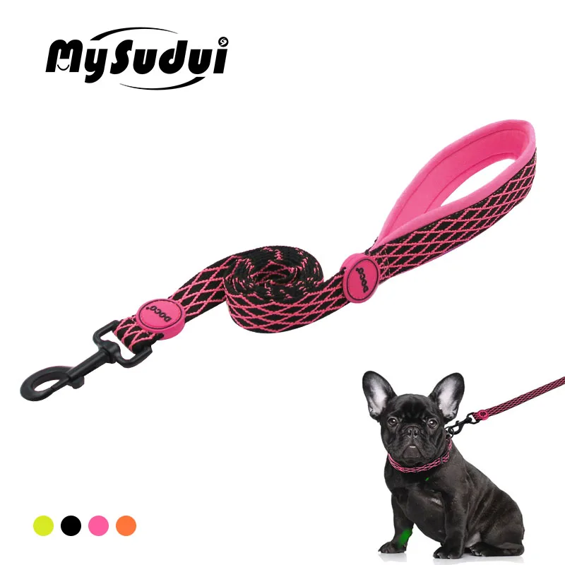 

Soft Padded Dog Leash Dog Running Leash Nylon Adjustable Training Leash For Dogs Cats Durable Dog Leashes Lead Stripe Mysudui