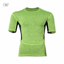 Тренировочная фитнес компрессионная дышащая эластичная одежда catiic Мужская рубашка с коротким рукавом для ускорения восстановления беговые Топы