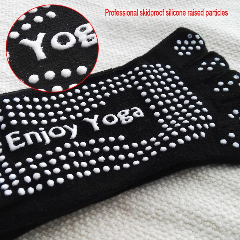 New Brand Enjoy Yoga Skidproof 5 Toe Socks Cotton winter women Calcetines 7 colors Gym Sport Exercise