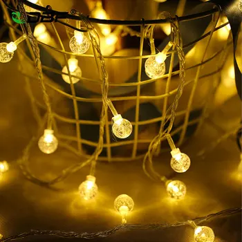 

[DBF]10M 100LED 8 Modes LED Crystal Ball String Light Waterproof 3M Battery Operated Holiday LED String Light Christmas Party