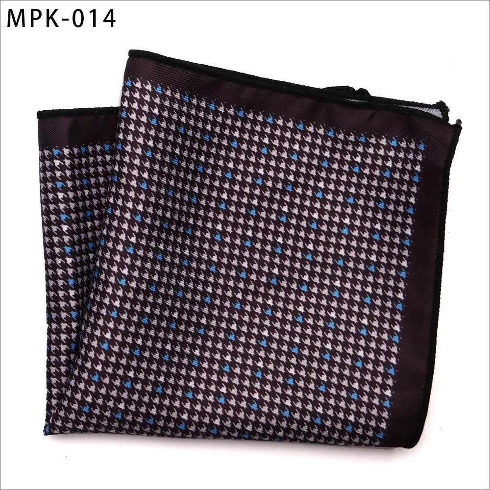 MPK-14 Новинка, модный мужской платок, карманный, квадратный, популярный, 25X25 см, большой, мужской, с узором пейсли, в горошек, нагрудные Платки для свадьбы, мужской костюм - Цвет: MPK-14