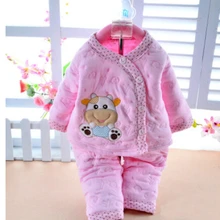 Зимняя одежда для новорожденных, Комплект белья для малышей, хлопок, Комплект белья для малышей