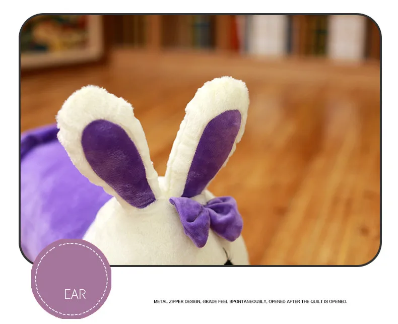 Dorimytrader Kawaii Rabbit Pillow Plush Toys Doll Giant Stuffed Bunny Sleeping Pillow for Girl Gift Wedding Decoration 43inch 110cm DY50509  (8)