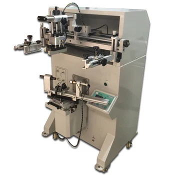 

single color bottle label automatic flat/ cylindrical screen printing machine