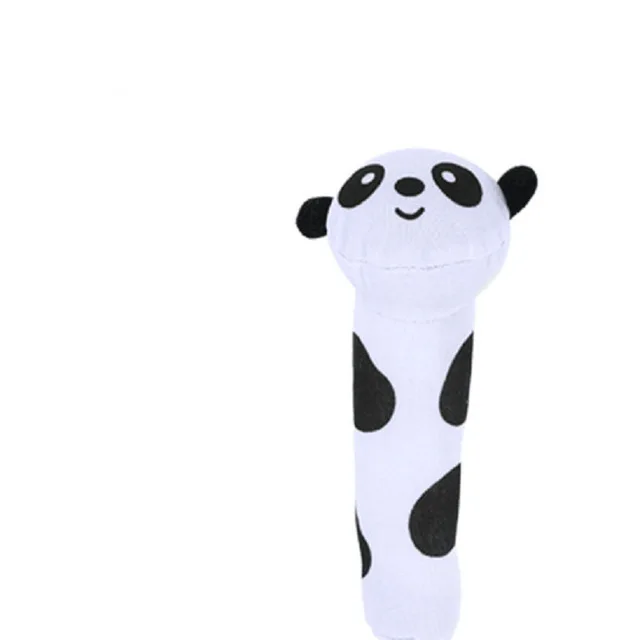 Мягкая Детская плюшевая игрушка, прорезыватель в виде животных, погремушка, пищалка, bb-эхолот, Ранние развивающие игрушки, игрушки для новорожденных - Цвет: Panda