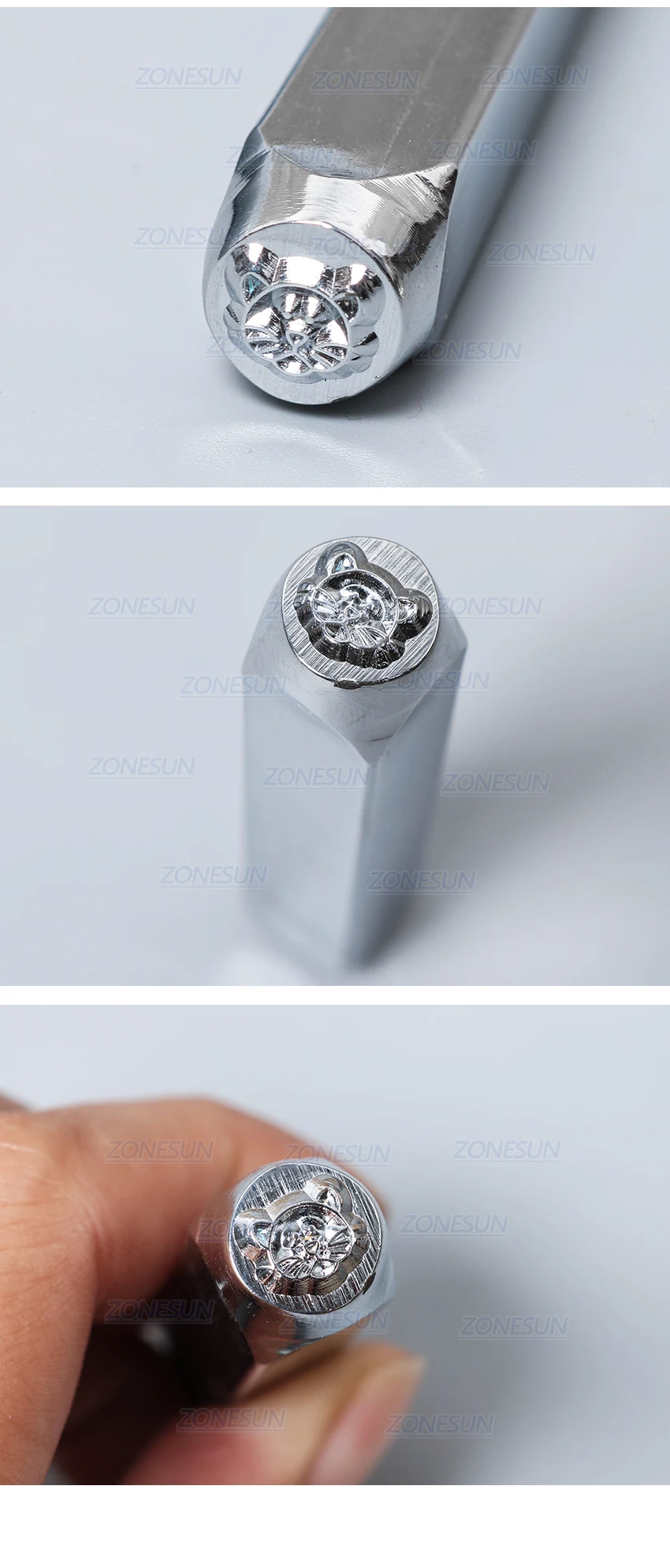 ZONESUN Cat ювелирные изделия штамповка металла алфавит логотип стальные штампы плесень маркировка инструмент штамповки для Золотого кольца браслет ожерелье