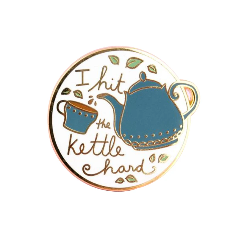 

I hit the kettle hand button badge beautiful teapot craft brooch clothes bag art decor