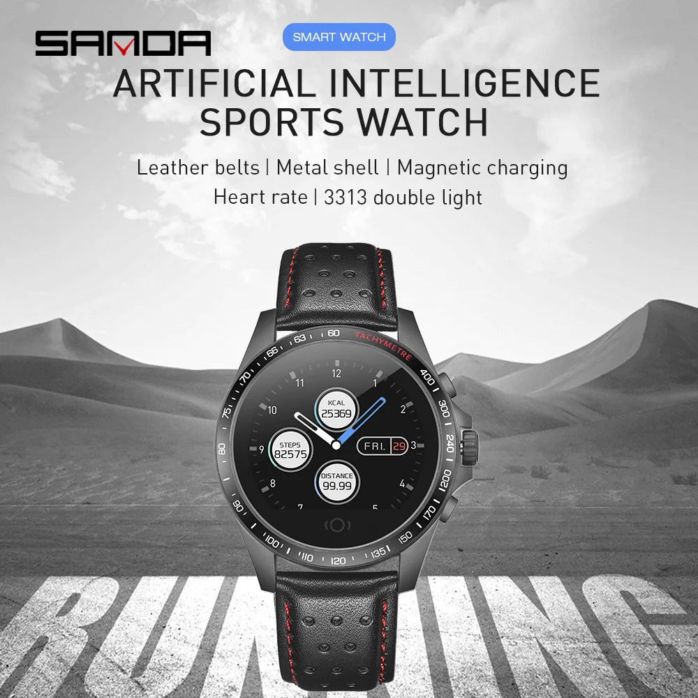 SANDA Умные Bluetooth спортивные часы для мужчин Смарт Android IOS женские IP67 фитнес браслет