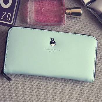 

Wallets Elegant Mix Color Multifunctional PU Leather Clutch Lady Purse Long Wallet Woman Coin Purse Cute Women Wallets WT0115