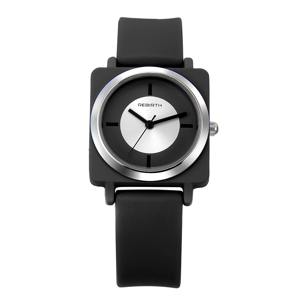 

Fashion REBIRTH Brand Sports Women Wrist Watches Silicone Watchband luxury Ladies Running Geneva Quartz Clock Montres Femmes