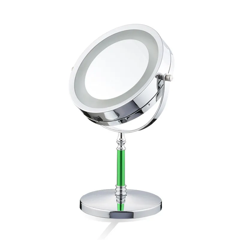 3 times magnification round double sided makeup mirror 2 round face LED