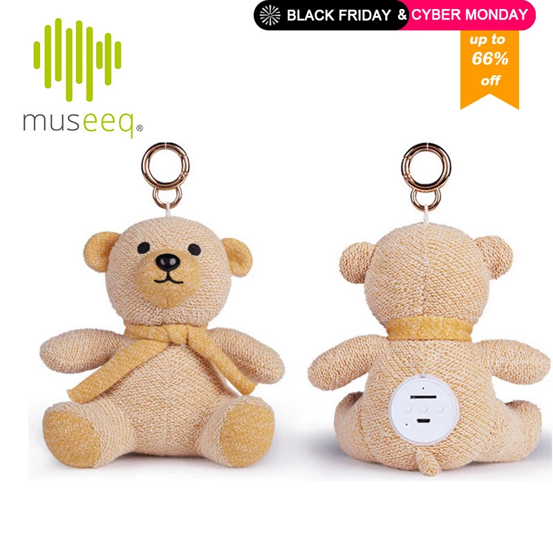 

Museeq Teddy Bear Mini Bluetooth Speaker - Cuddly Exterior with Built-in Wireless 3 -Watt Sound System and Pendant Clip