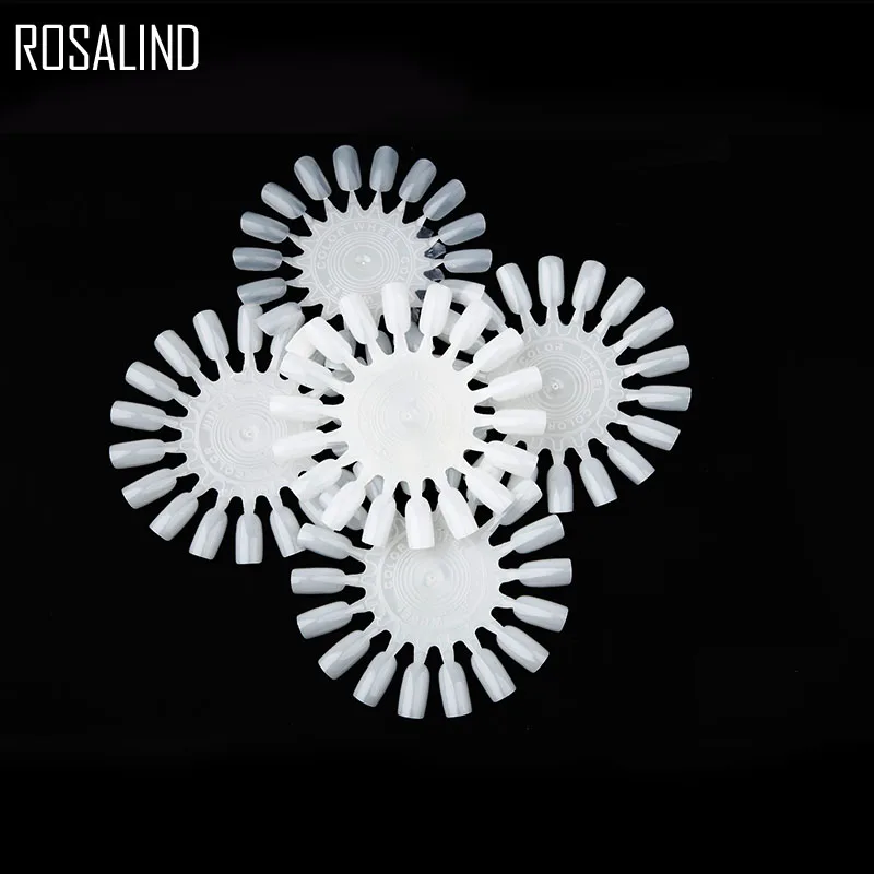 ROSALIND, накладные ногти, цветные, прозрачные, белые, для практики, гель лак, инструменты, пряжка, кольцо, маникюрные наконечники для ногтей DIY, 9 узоров